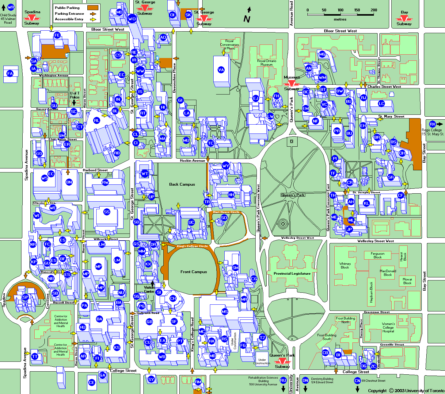 University Of Toronto St George Campus Map